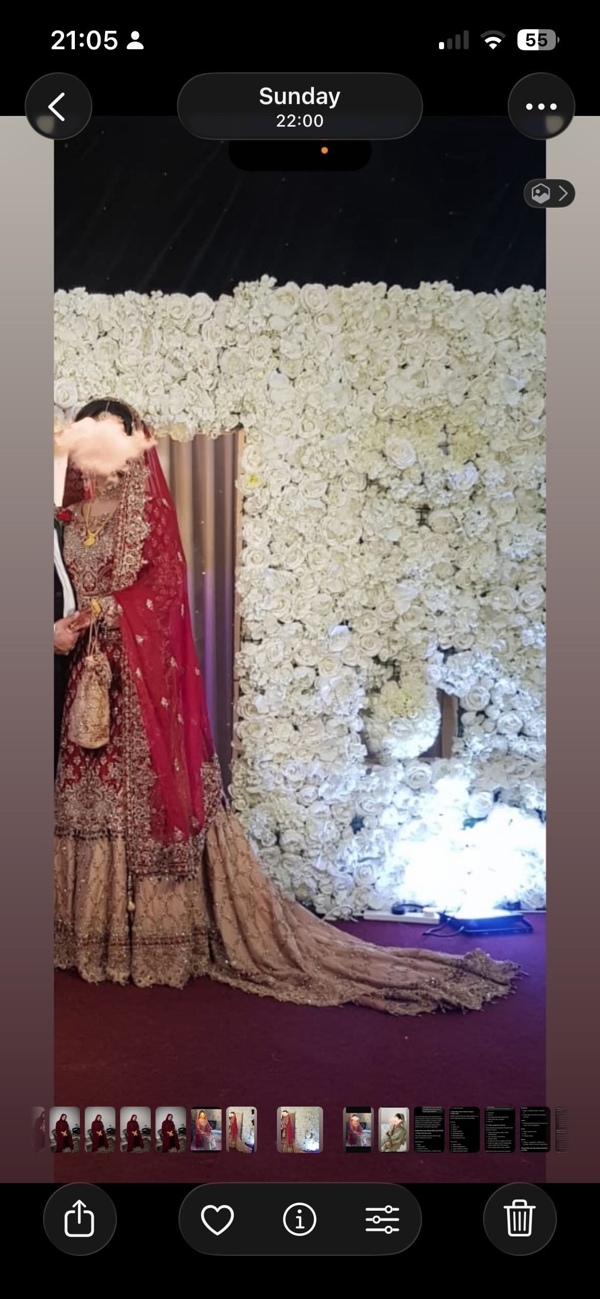 Beautiful Red & Champagne Bridal Lehenga ✨