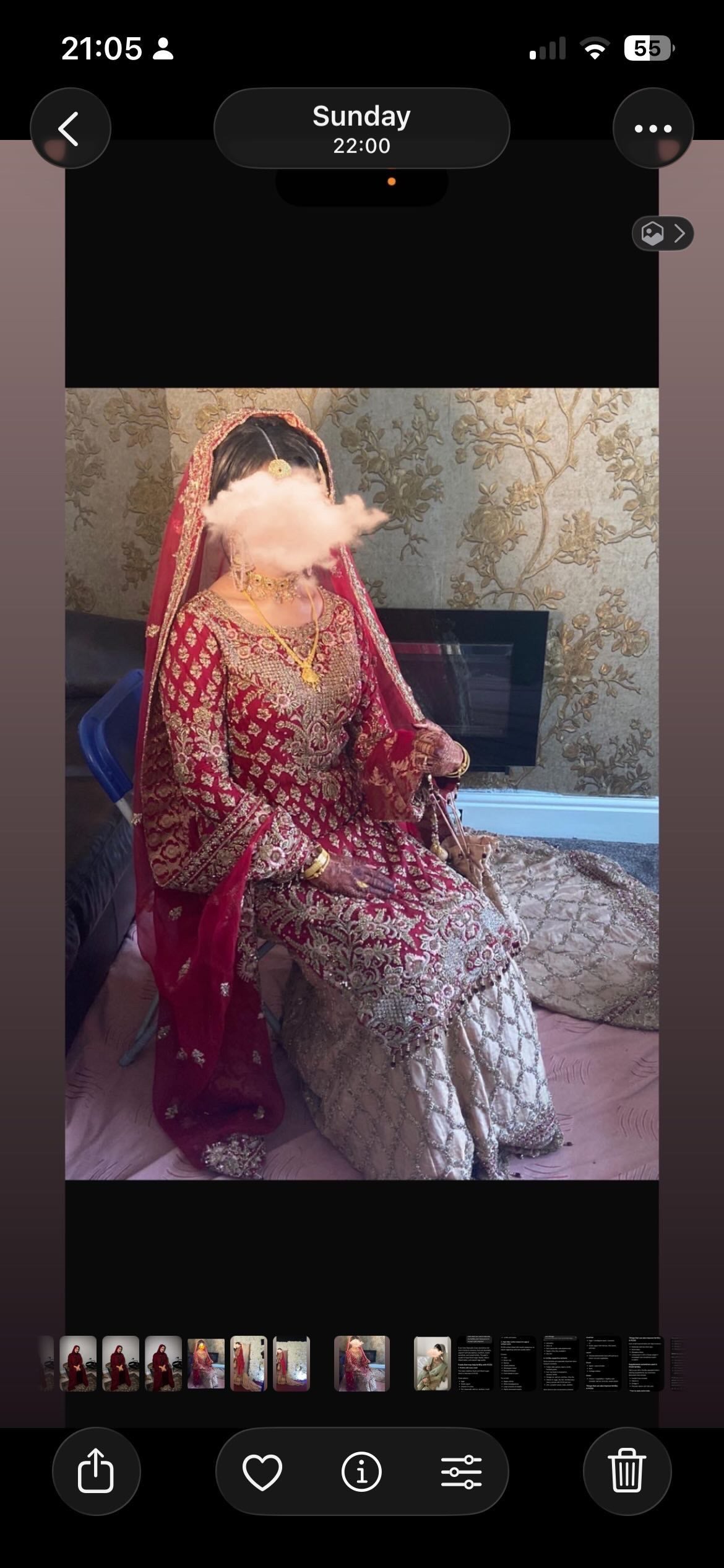 Beautiful Red & Champagne Bridal Lehenga ✨